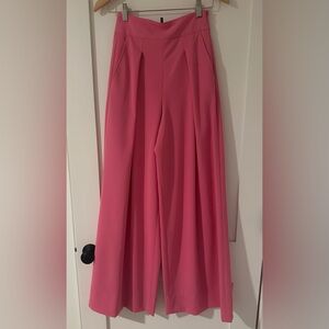 ME + EM pink pleated wide leg pant